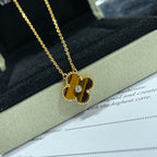 ¡®Loco¡¯CLOVER 15MM DIAMOND AND YELLOW TIGER'S EYE AGATE necklace