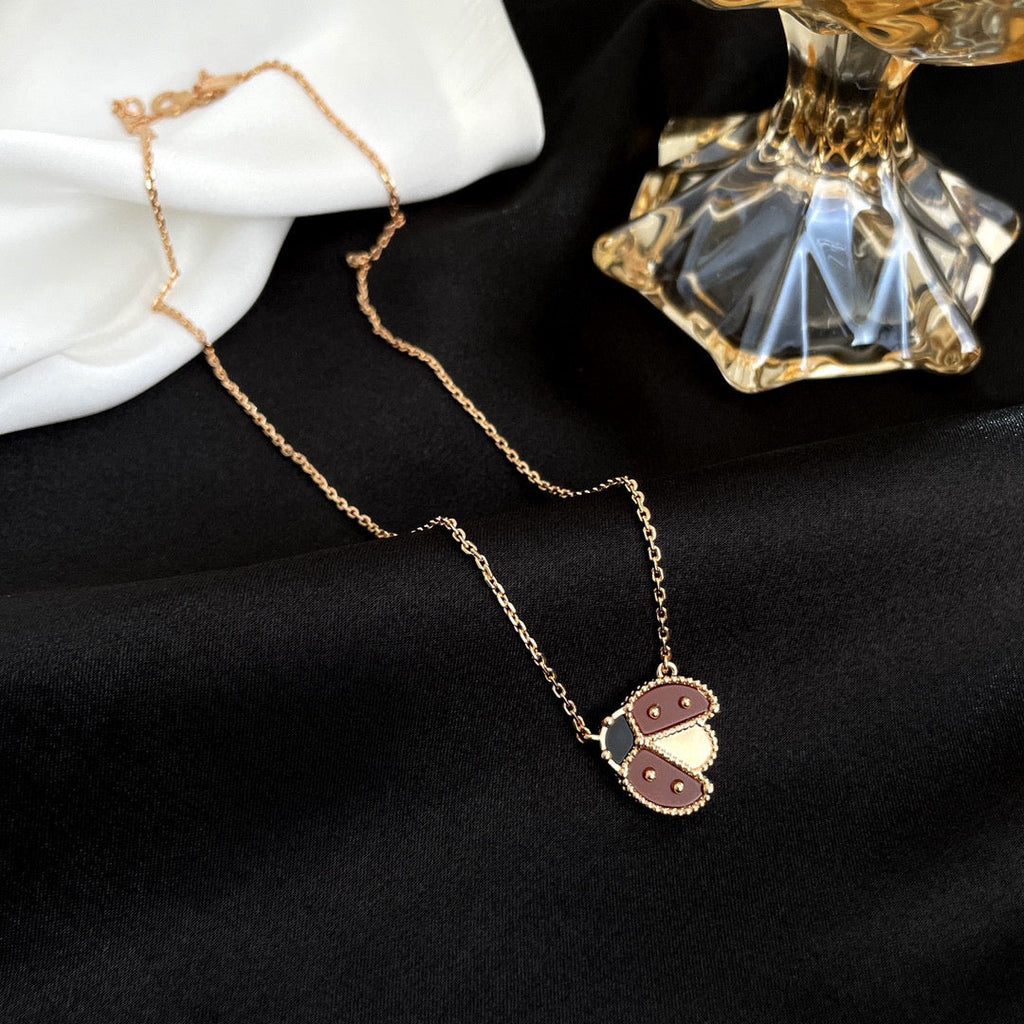 ¡®Loco¡¯LUCKY  CARNELIANS LADYBUG NECKLACE