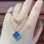¡®Loco¡¯CLOVER 15MM BLUE AGATE NECKLACE