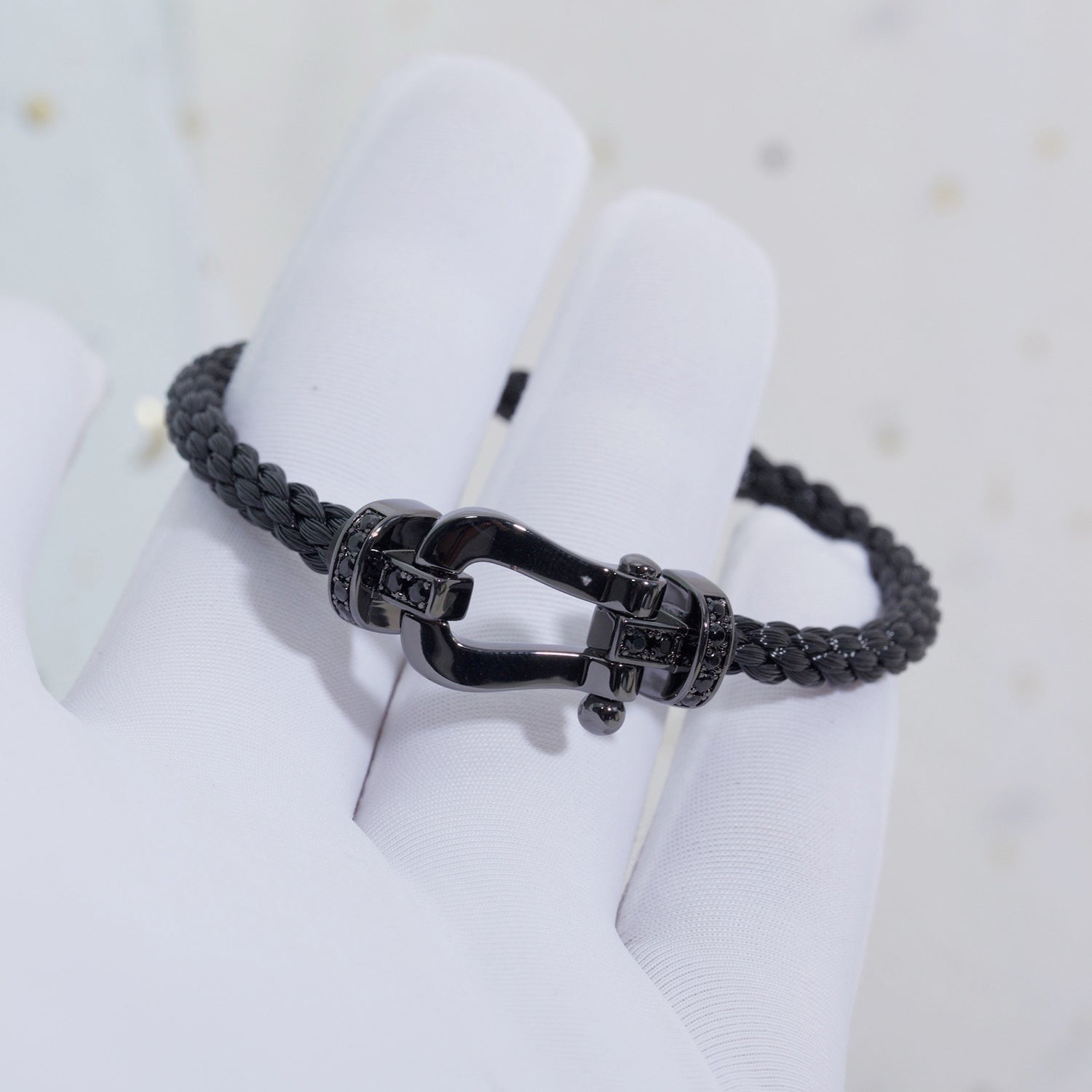 ¡®Loco¡¯FORCE LARGE SERIES HORSESHOE BLACK SAMURAI BRACELET