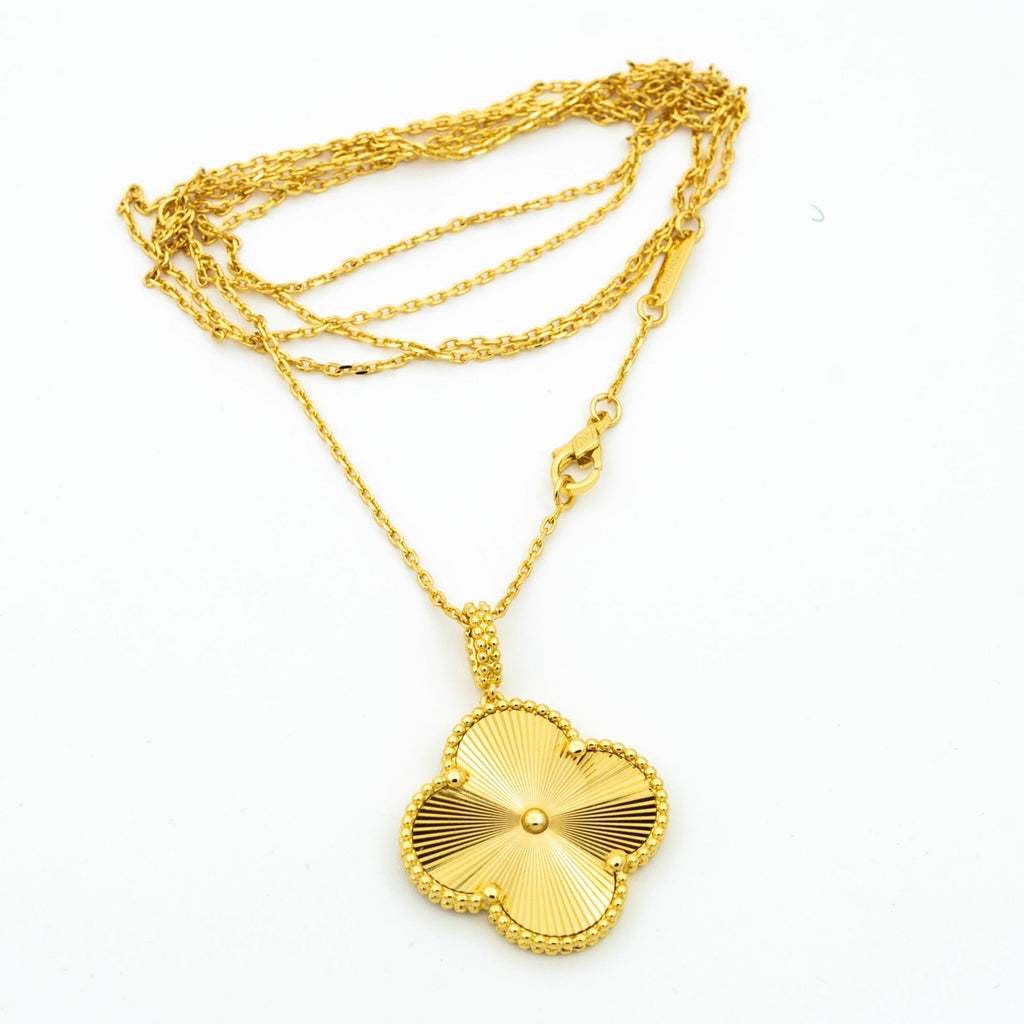 ¡®Loco¡¯CLOVER 25MM PEDANT NECKLACE GOLD