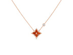 ¡®Loco¡¯STAR NECKLACE PINK GOLD 1 DIAMOND