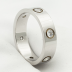¡®Loco¡¯LOVE RING 5.5MM 6 DIAMONDS SILVER