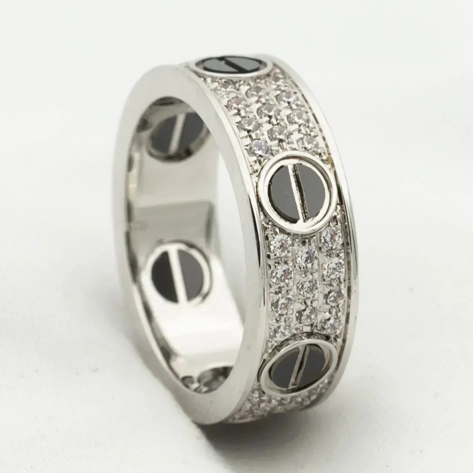 ¡®Loco¡¯LOVE RING 5.5MM DIAMONDS PAVED CERAMIC