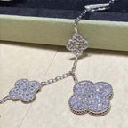 ¡®Loco¡¯CLOVER 6 MOTIFS SILVER DIAMOND BRACELET