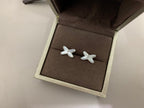 ¡®Loco¡¯JEUX DE WHITE MOP SILVER DIAMOND EARRINGS