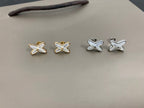 ¡®Loco¡¯JEUX DE WHITE MOP SILVER DIAMOND EARRINGS