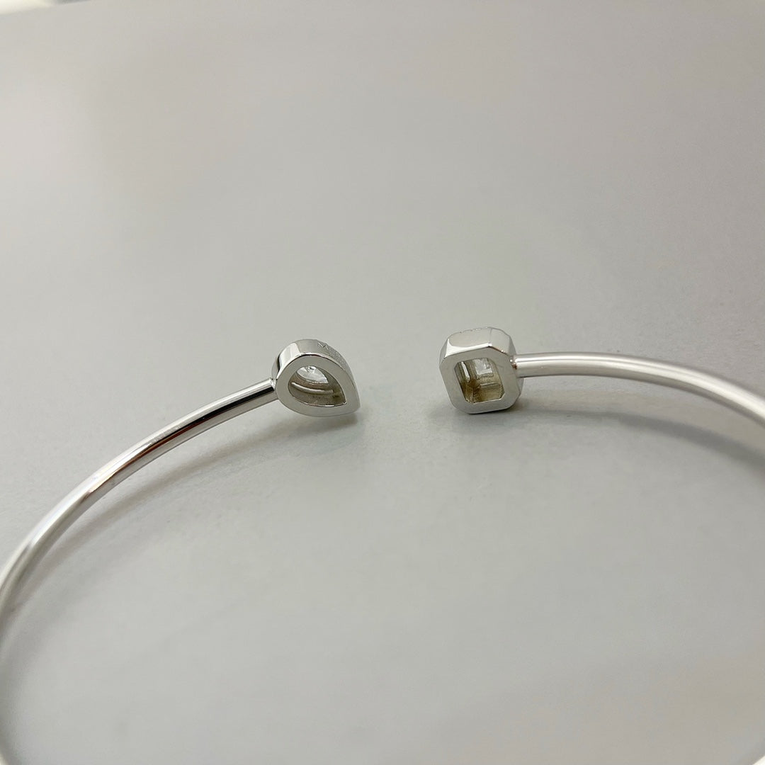 [Loco]JONC FLEX MY TWIN TOI & MOI SILVER DIAMOND BRACELET