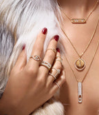 [Loco ]Loco MOVE PM NECKLACE PINK GOLD DIAMOND