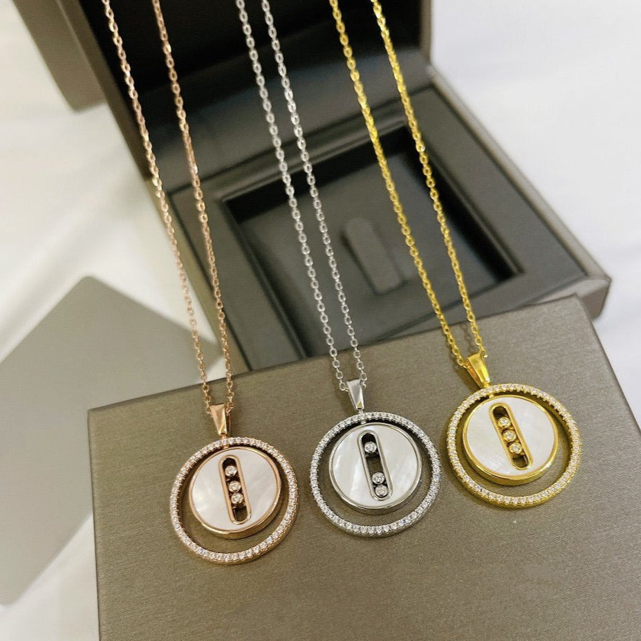 [Loco ]Loco MOVE MM NACRE BLANCHE DIAMOND NECKLACE