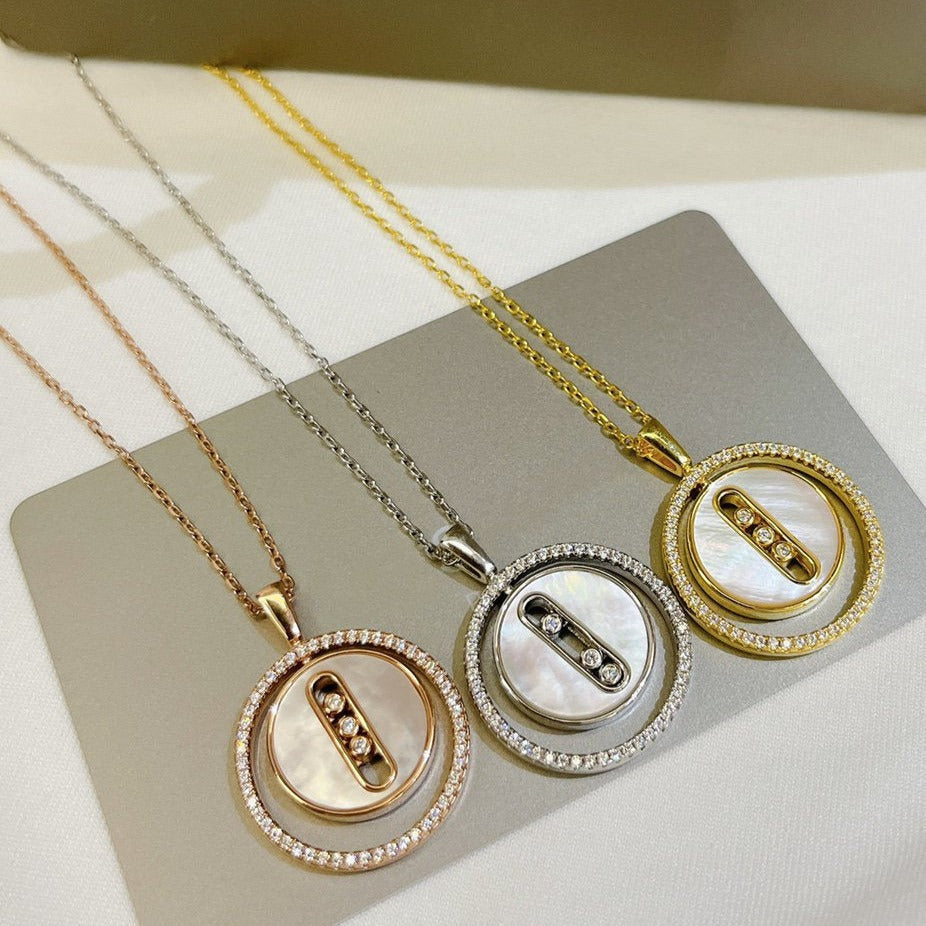 [Loco ]Loco MOVE MM NACRE BLANCHE DIAMOND NECKLACE