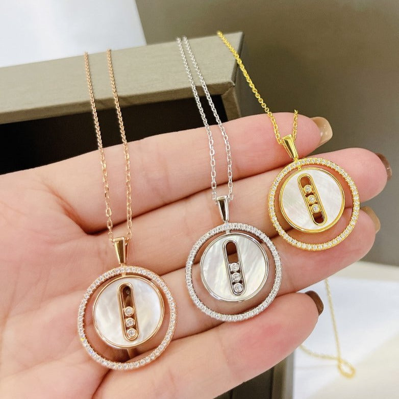 [Loco ]Loco MOVE MM NACRE BLANCHE DIAMOND NECKLACE