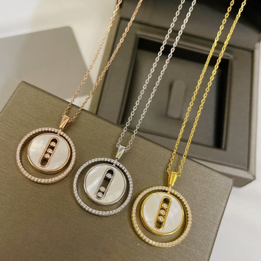 [Loco ]Loco MOVE MM NACRE BLANCHE DIAMOND NECKLACE