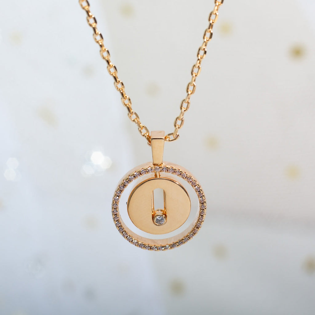 [Loco ]Loco MOVE PM NECKLACE PINK GOLD DIAMOND