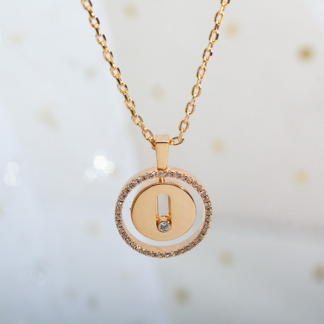 [Loco ]Loco MOVE PM NECKLACE PINK GOLD DIAMOND
