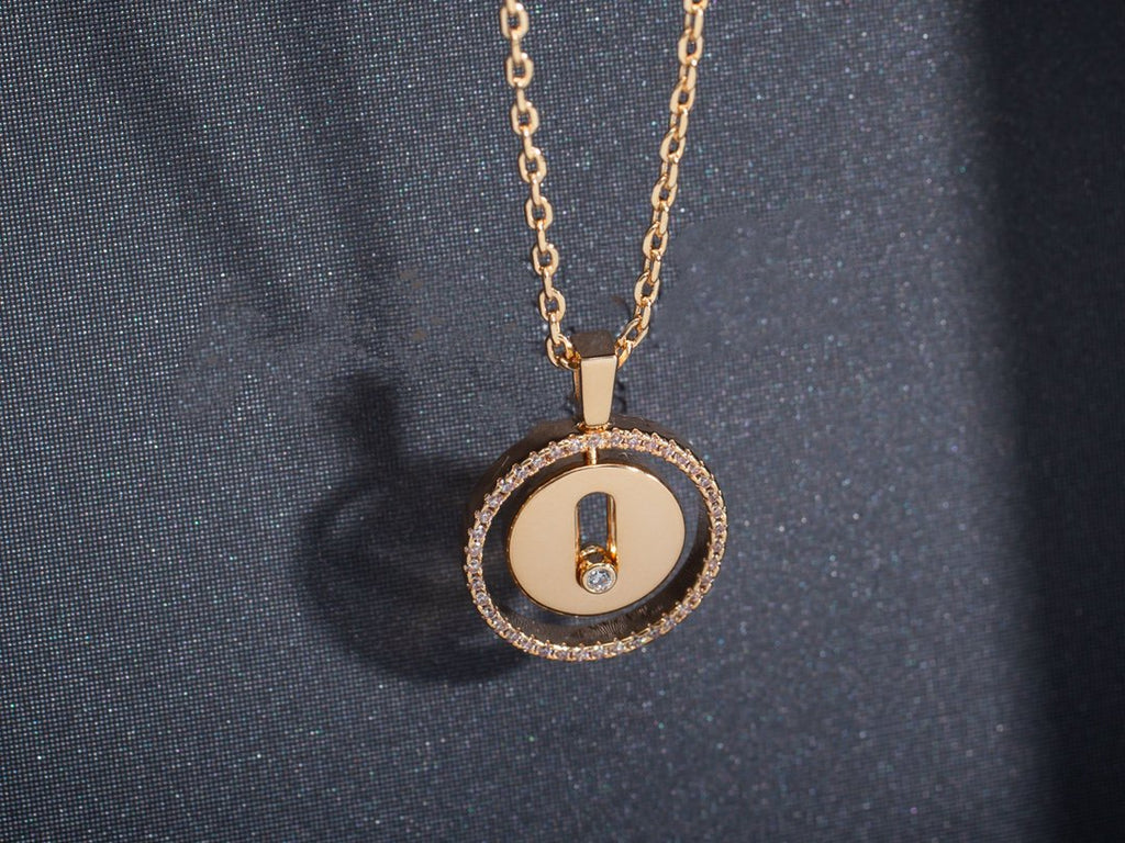 [Loco ]Loco MOVE PM NECKLACE PINK GOLD DIAMOND