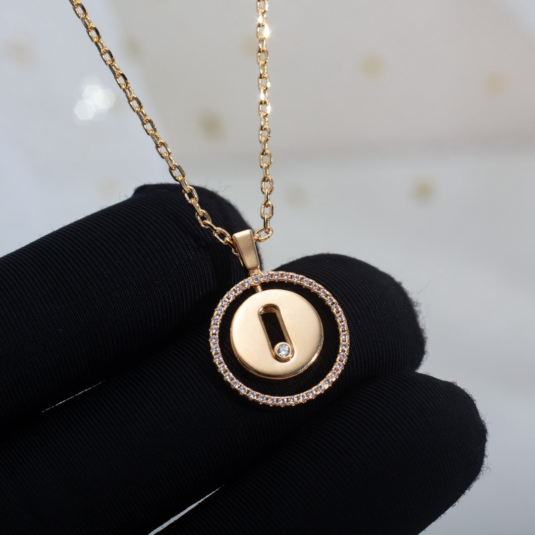 [Loco ]Loco MOVE PM NECKLACE PINK GOLD DIAMOND