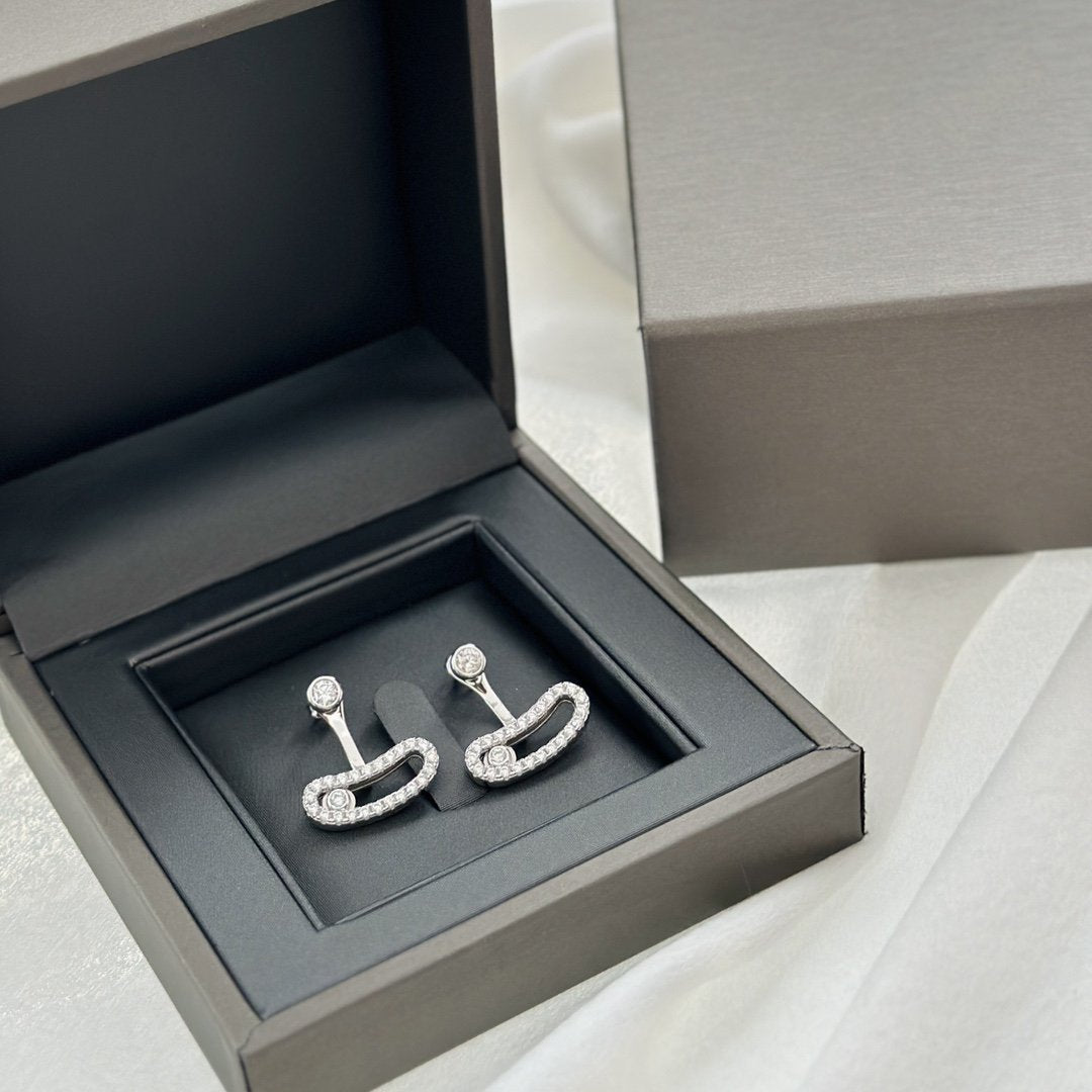 [Loco ]MOVE UNO SILVER DIAMOND EARRINGS