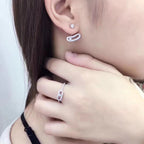 [Loco ]MOVE UNO SILVER DIAMOND EARRINGS