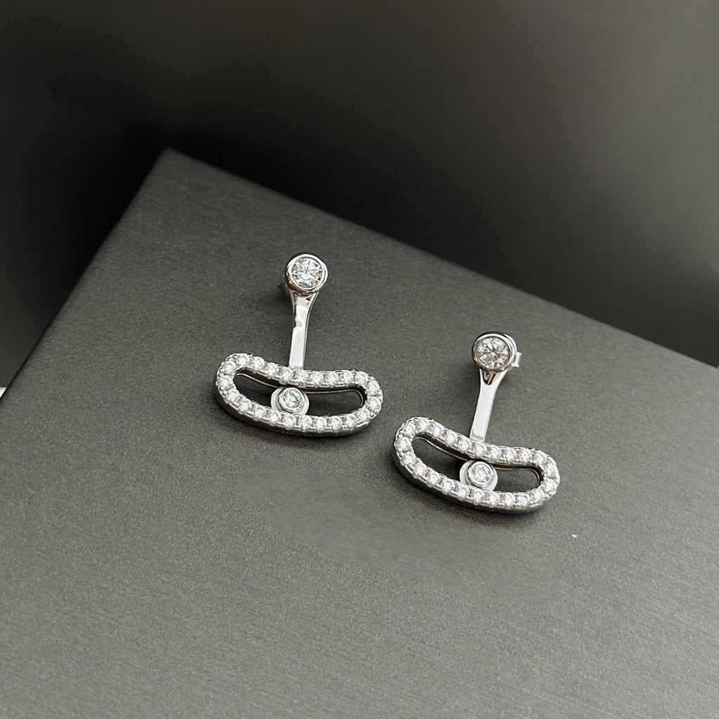 [Loco ]MOVE UNO SILVER DIAMOND EARRINGS