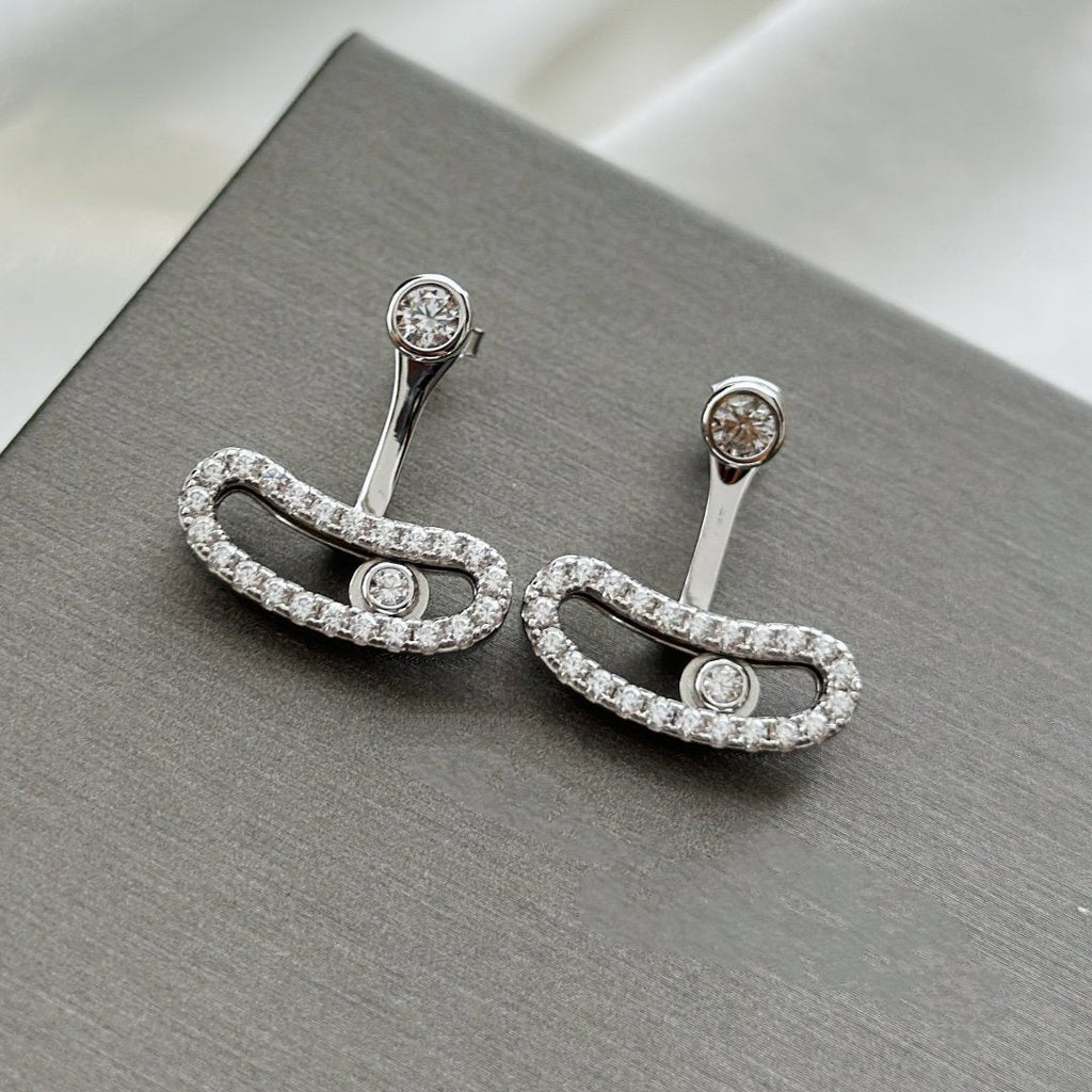 [Loco ]MOVE UNO SILVER DIAMOND EARRINGS