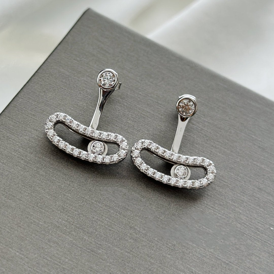 [Loco ]MOVE UNO SILVER DIAMOND EARRINGS