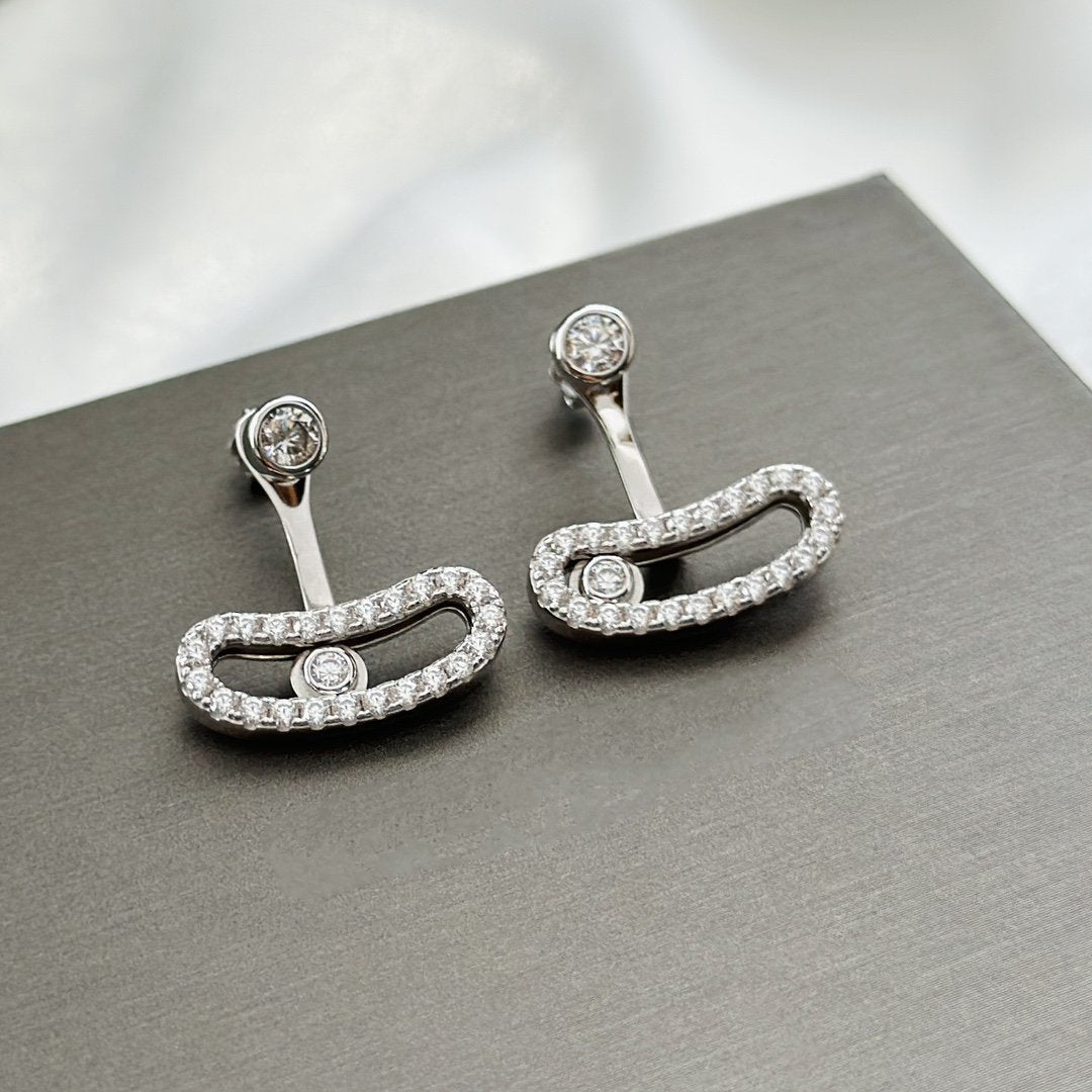 [Loco ]MOVE UNO SILVER DIAMOND EARRINGS