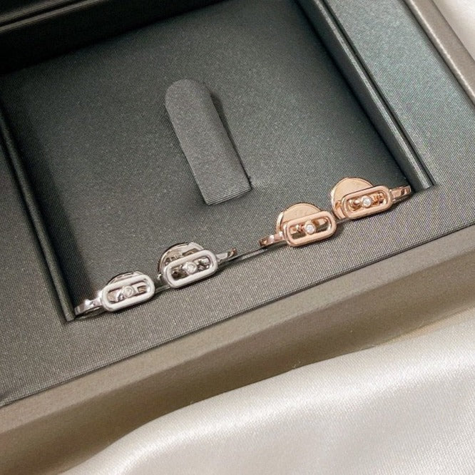 [Loco]CREOLES MOVE UNO MINI 1 DIAMOND EARRINGS