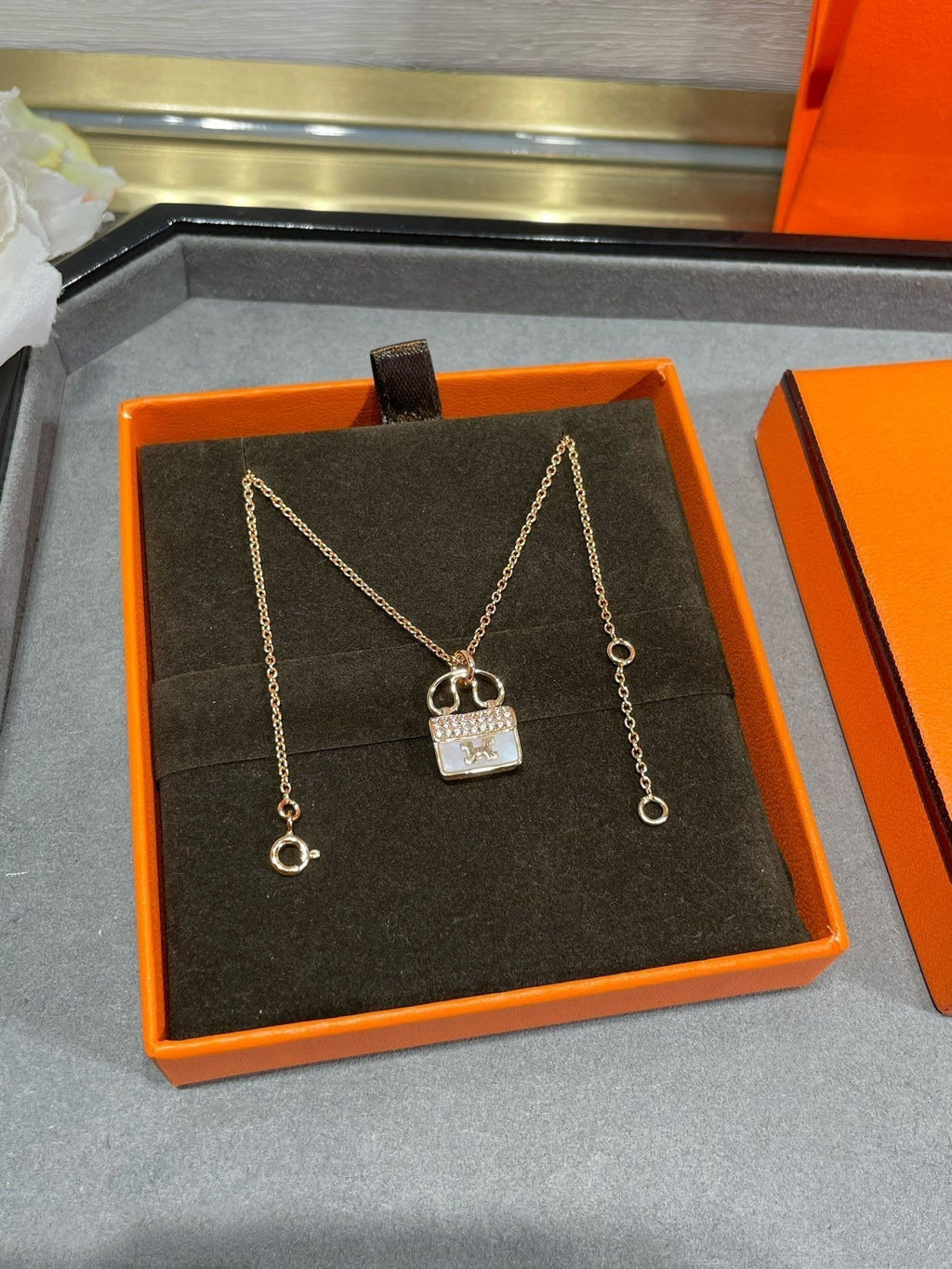 ¡®Loco¡¯H CIRCE MOISSANITE PENDANT NECKLACE GOLD