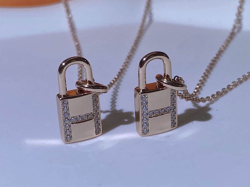 ¡®Loco¡¯HM ADVANCED NICHE LOCK HEAD NECKLACE DIAMONDS