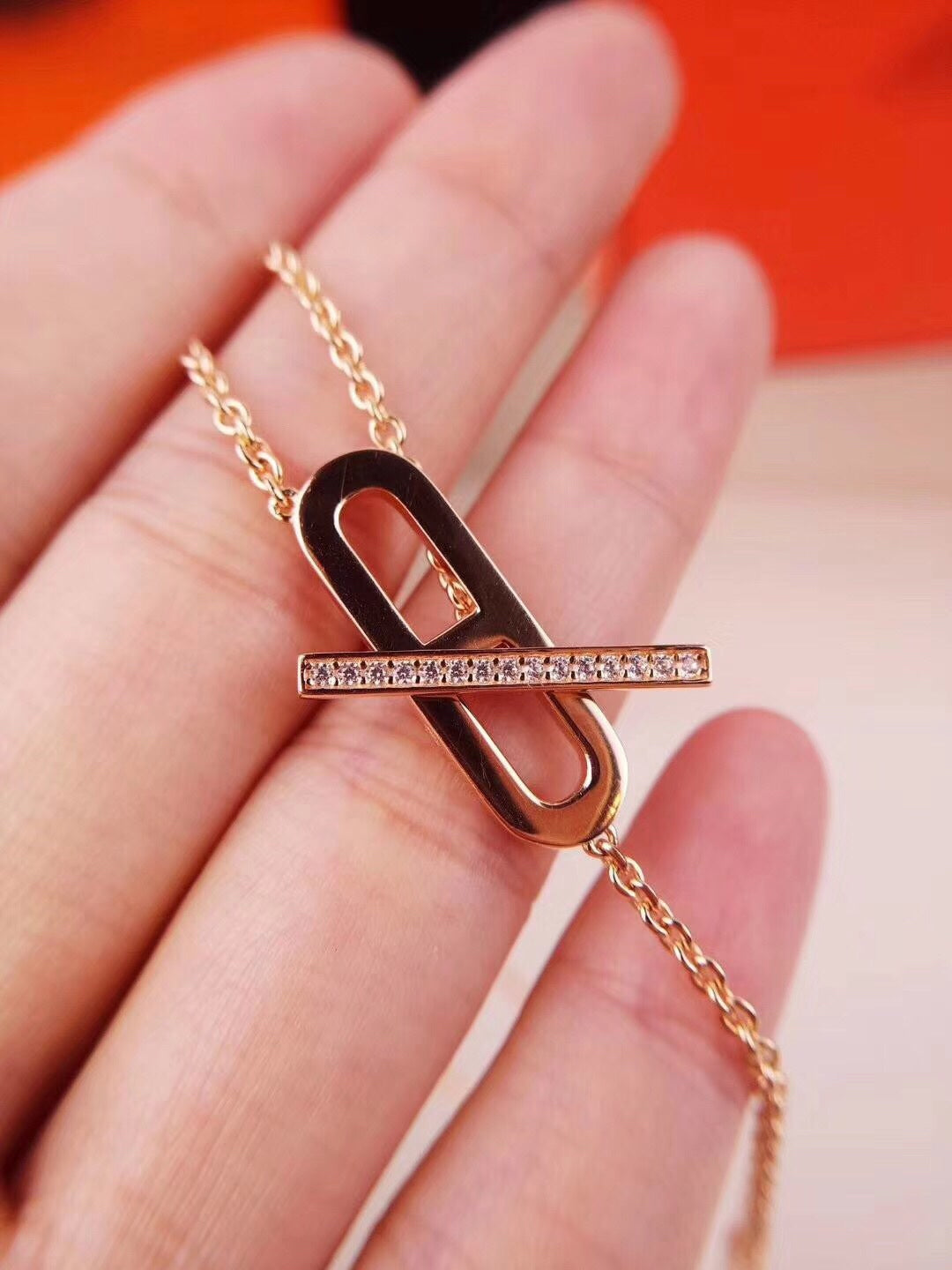 ¡®Loco¡¯HM NECKLACE PLATINUM ROSE GOLD DIAMOND
