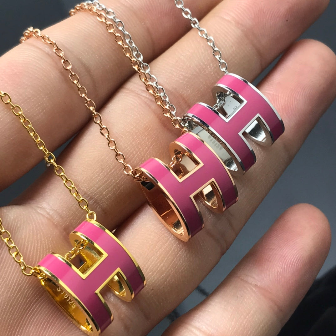 ¡®Loco¡¯H NECKLACE PINK