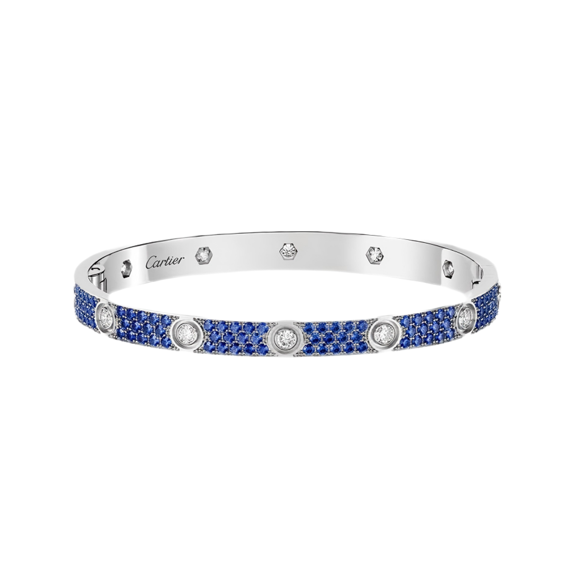 [Loco JURI]2026 PAVE GEMSTONE LOVE BRACELET 6.1MM 10 DIAMONDS