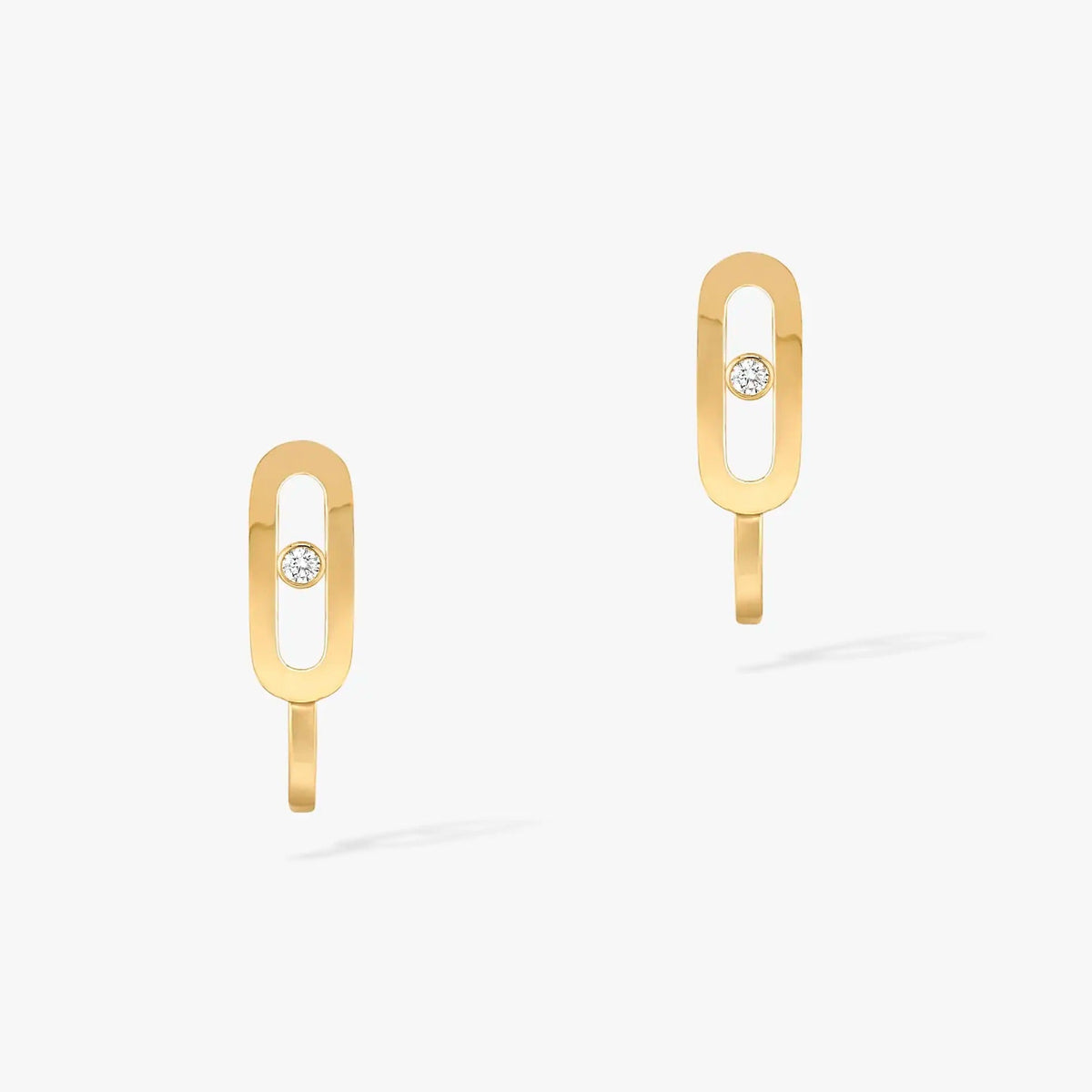 [Loco]CREOLES MOVE UNO MINI 1 DIAMOND EARRINGS