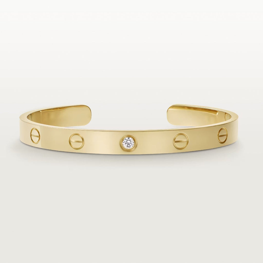 ¡®Loco¡¯LOVE BRACELET 6.1MM 1 DIAMOND OPEN CUFF