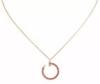 ¡®Loco¡¯JUSTE NECKLACE GOLD RED DIAMONDS