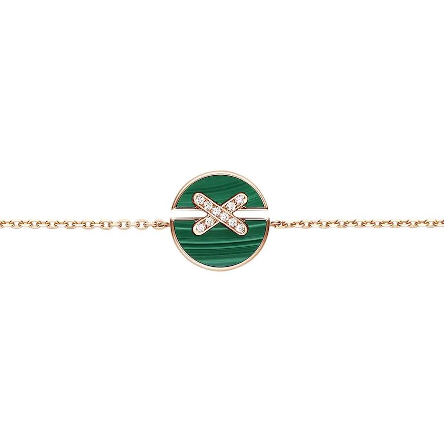 ¡®Loco¡¯JEUX DE BRACELET MALACHITE PINK GOLD DIAMONDS