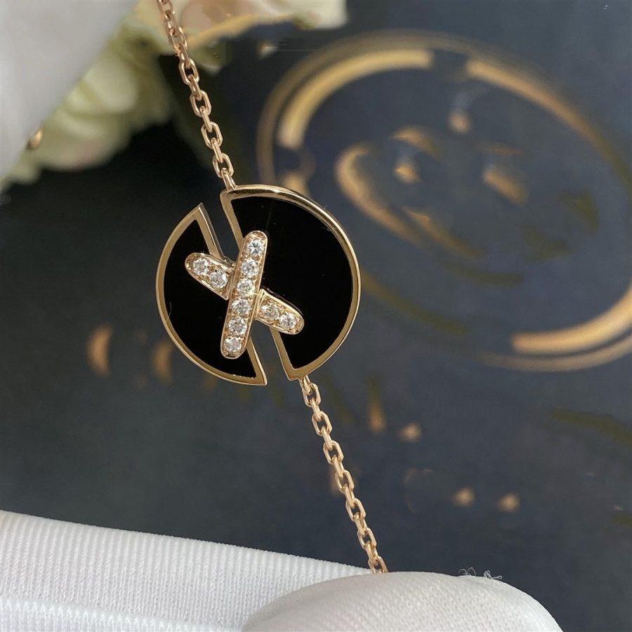 ¡®Loco¡¯JEUX DE BRACELET ONYX PINK GOLD DIAMOND