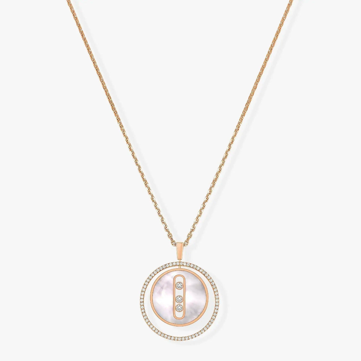 [Loco]LUCKY MOVE MM NACRE BLANCHE DIAMOND NECKLACE