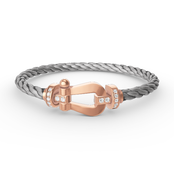 ¡®Loco¡¯FORCE LARGE HORSESHOE HALF DIAMOND BRACELET ROSE GOLD