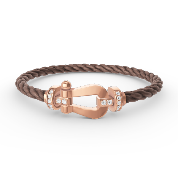 ¡®Loco¡¯FORCE LARGE HORSESHOE HALF DIAMOND BRACELET ROSE GOLD