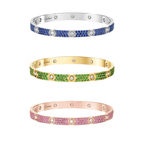 [Loco JURI]2026 PAVE GEMSTONE LOVE BRACELET 6.1MM 10 DIAMONDS