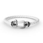 ¡®Loco¡¯FORCE LARGE HORSESHOE BLACK DIAMOND BRACELET SILVER