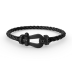 ¡®Loco¡¯FORCE LARGE SERIES HORSESHOE BLACK SAMURAI BRACELET