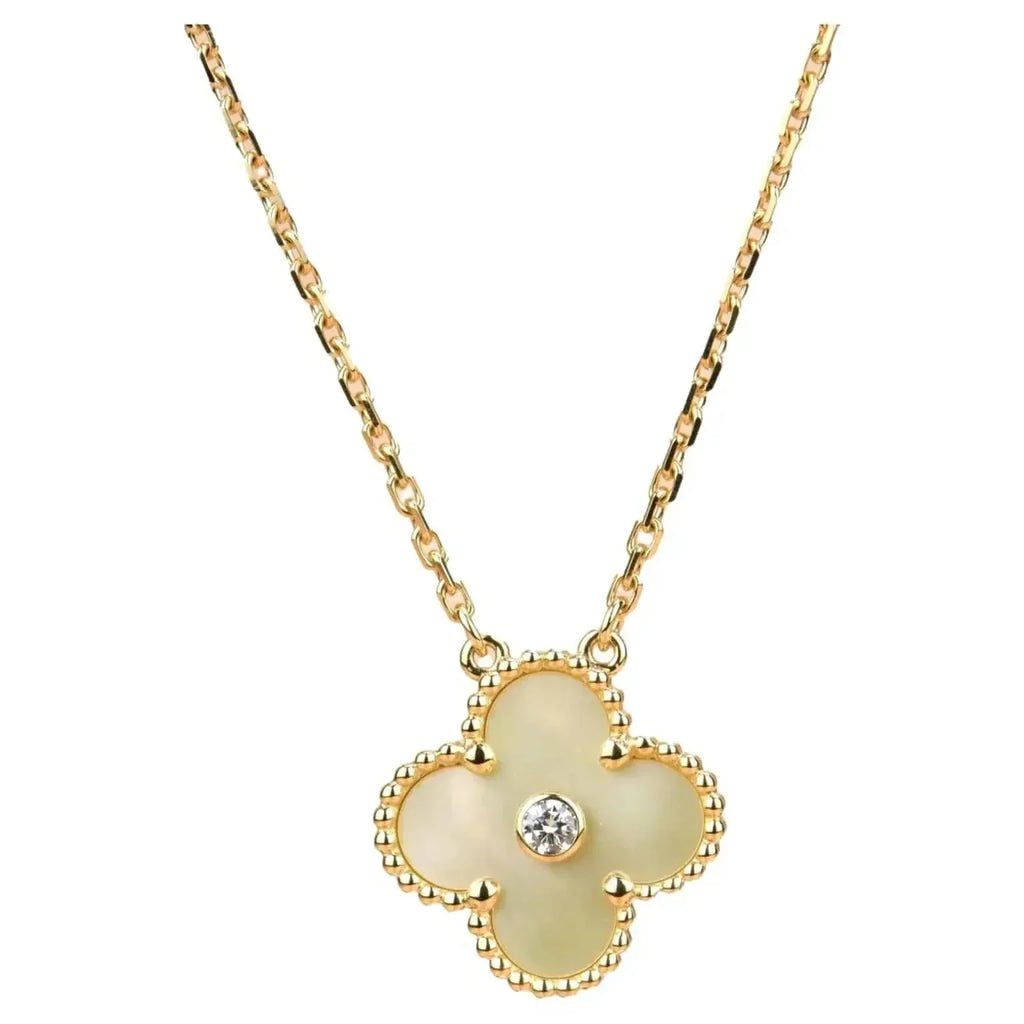 ¡®Loco¡¯CLOVER 15MM DIAMOND GOLD MOTHER OF PEARL NECKLACE