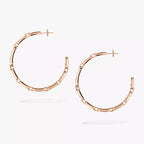 [[Loco ]Move Link Diamond Hoop Earrings