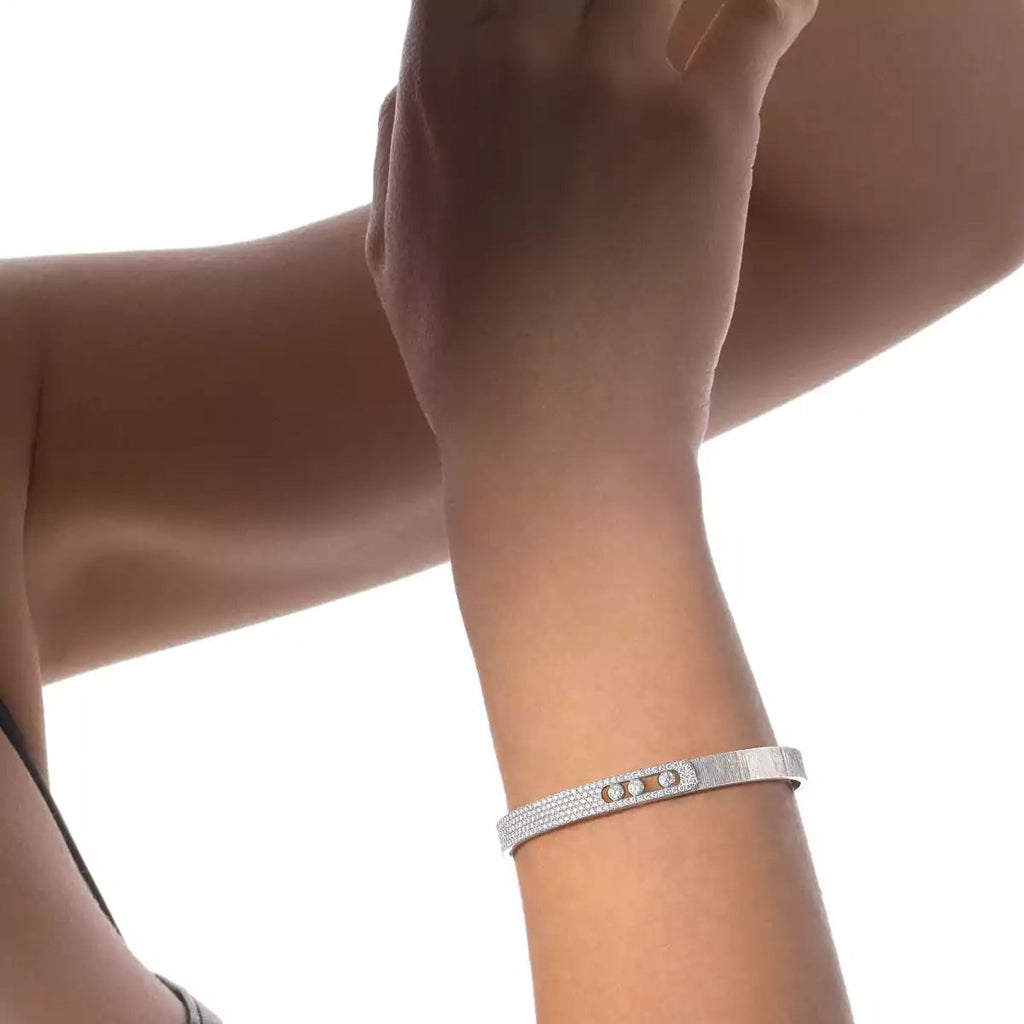[Loco ]Move Noa Ciselé half pavé bangle