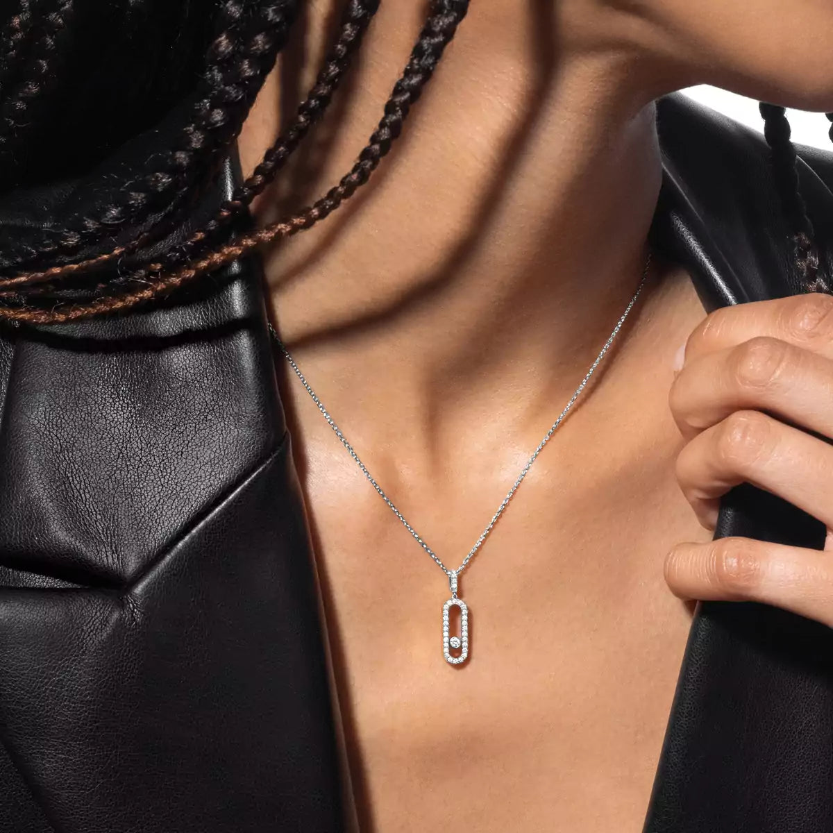 [Loco ]Move Uno Diamond Necklace in Rose Gold
