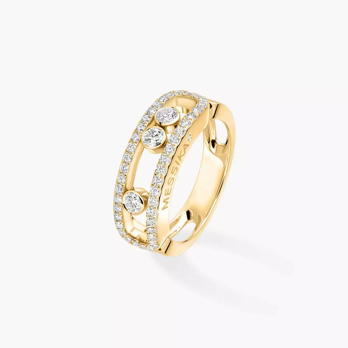 [Loco ] Move Gold Diamond Pave_ Ring