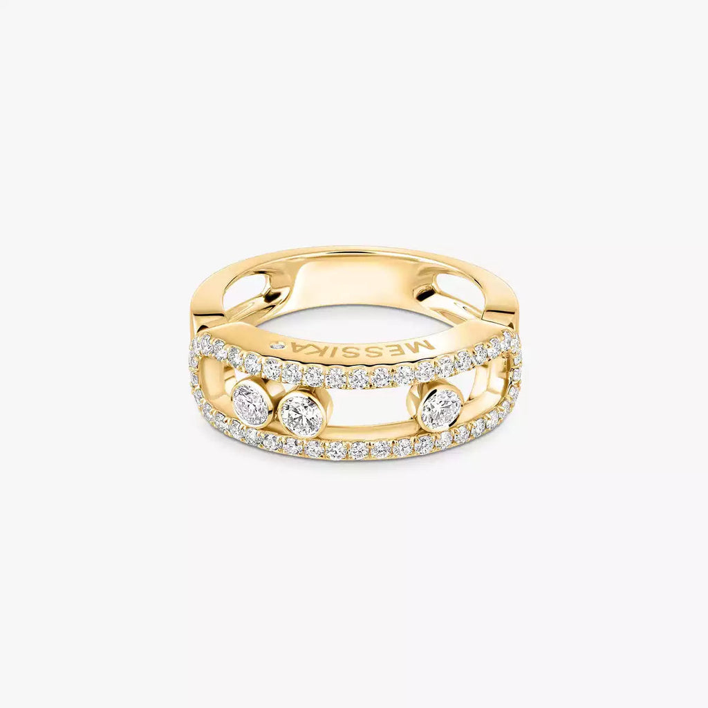 [Loco ] Move Gold Diamond Pave_ Ring